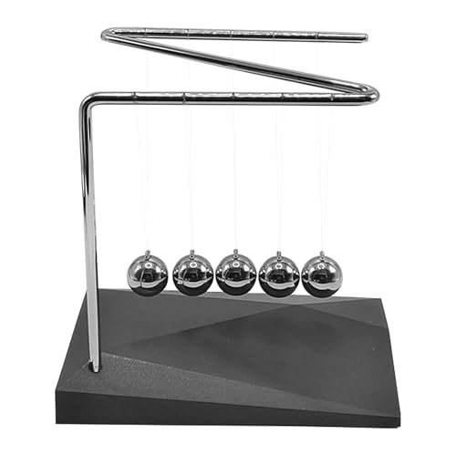 Generisch Newtons Cradle, Balance Balls Pendulum Desk Toy, Steel Ball Pendulum Swing, Stress Relief Desk Ornament, Educational Physics Tool for Adults, Kids, Teachers, and Students von Generisch