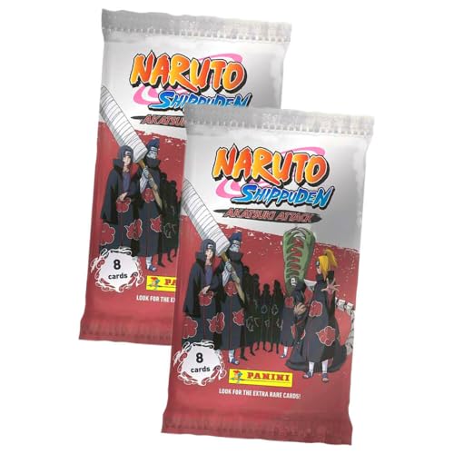 Generisch Panini Naruto Shippuden Karten - Akatsuki Attack Trading Cards (2024) - Sammelkarten - 2 Booster von Generisch