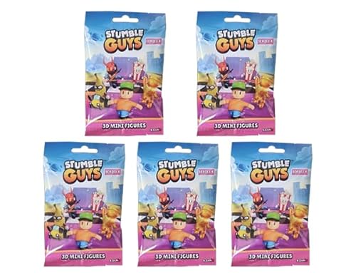 Generisch Panini Stumble Guys 3D Serie 4 Minifiguren / 5X Sammeltüten von Generisch