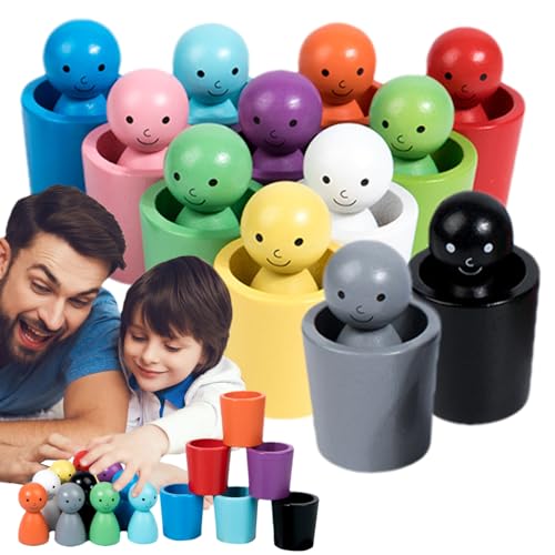 Generisch Peg -Puppen mit Tassen - Holz im Vorschulkontinent Spielzeug | Kleinkindfarben passen Spielzeug für Kinder über 3 Jahren | Bildungsspielzeug zum Lernen von Farbsortieren und Zählen Generisch Peg -Puppen mit Tassen - Holz im Vorschulkontinent Spielzeug | Kleinkindfarben passen Spielzeug für Kinder über 3 Jahren | Bildungsspielzeug zum Lernen von Farbsortieren und Zählen von Generisch