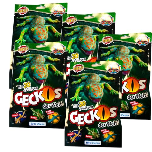 Generisch - Blue Ocean Geckos Planet Wow Sammelfiguren Geckos Sammeltüten - 5 Tüten von Generisch