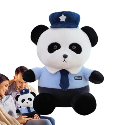 Generisch Plüschpanda, Stoffpanda,Panda-Umarmungskissen mit und Krawatte - Schlafender Begleiter, Tierpuppe, Tischdekoration für die Heimdekoration von Generisch