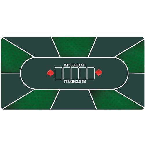 Generisch Pokermatte Texas Hold'Em Pokermatte Professionelle Tabletop Casino Pokerspielmatte Für Themenpartys Texas Holdem Und Blackjack,002,240 * 120CM von Generisch