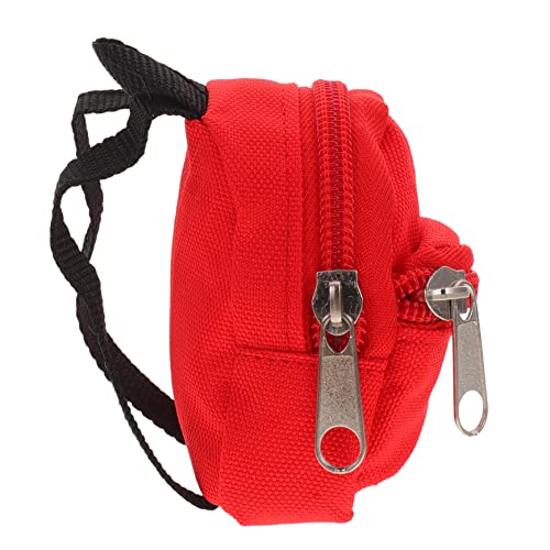 Generisch Mini Puppenrucksack Aus Polyester Roter Schulrucksack Für Puppen Dekorativer Mini Rucksack Für Ideal Als Und Für Kreative Rollenspiele von Generisch