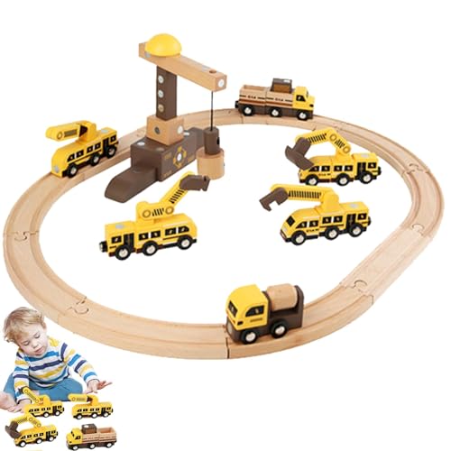 Generisch Puzzle-Autobahn, Autobahn-Spielzeug - Rail Track Puzzle Aufklärung Zusammenbau Zugspielzeug,Eltern-Kind-Spielzeug, Feinmotorikspielzeug, pädagogisches magnetisches Rennstreckenspielzeug von Generisch