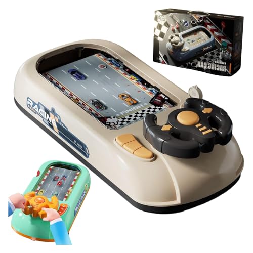 Generisch Racing Adventure Car Steering Wheel Toy - 2025 New Simulation Driving Steering Wheel Toys with Sound, Upgrade Toddler Simulated Driving Racing Car Game with Sound (Beige) von Generisch