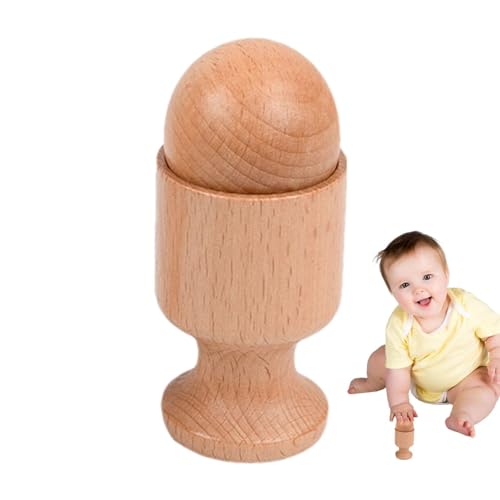 Generisch Rassel aus Holz,Naturbuchenholz Babyspielzeug Griffspielzeug für kleine Hände | Lustiges Lernspielzeug für 0-3 Kleinkinder, verbessert die Hand-Auge-Koordination von Generisch