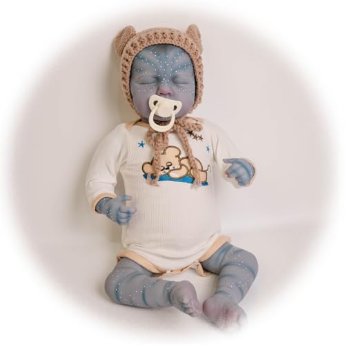 Generisch Reborn Babypuppe 19 Zoll Bemalte schlafende Neugeborene Baby Puppe Junge Lebensechte Reborn Babys Weichen Vinyl Sieht aus wie EIN echtes Baby Puppen Spielzeug für Kinder ab 3 Jahren von Generisch