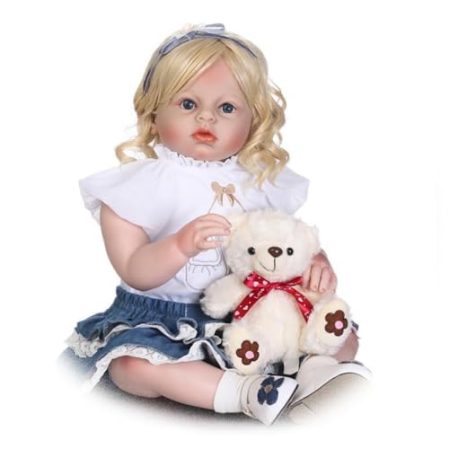 Generisch Reborn Babypuppen Süßes Mädchen 28 Zoll 70 cm Simulierte Neugeborene Baby Puppe Fotografie-Requisiten für Kinderbekleidung Sammeln von Hobbygeschenken für Kinder ab 3 Jahren von Generisch