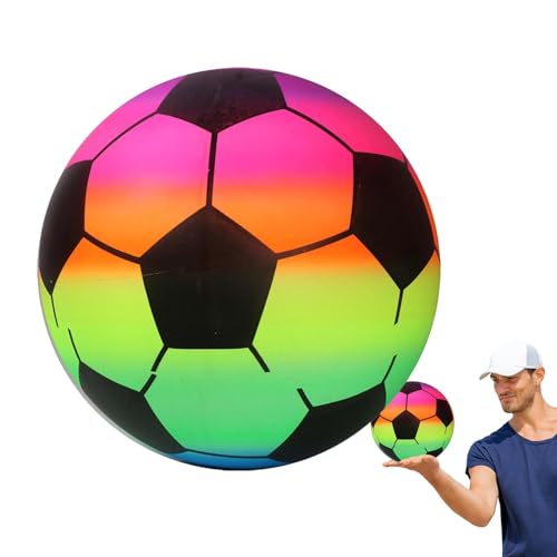 Generisch Regenbogenball,Regenbogen-Hüpfball | Aufblasbares Ballspielzeug,Aufblasbarer Strandball, bunter Ball, Schwimmbad-Party, Wasserspiel, Strandsportball, lustiges Spielzeug für Kinder von Generisch