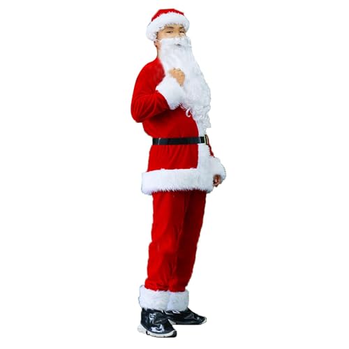 Generisch Retourenkauf, Weihnachtsmann Kostüm Herren Weihnachtsanzug Weihnachtskostüm Santa Claus Costume Für Erwachsene Winter Weihnachtsmann Mantel Lustige Cosplay Weihnachtsmänner von Generisch