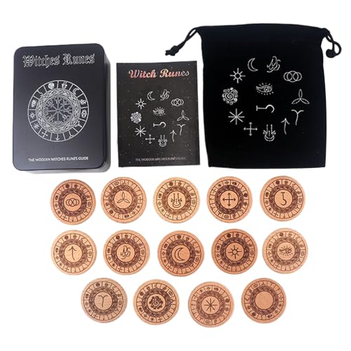Generisch Runenstein -Set - Hexen Runen Set, Holz Rune -Wahrsagungsspiel, 14 Stücke Holzschnitt Spirituell Emotional | Wahrsager Wahrsager Generisch Runenstein -Set - Hexen Runen Set, Holz Rune -Wahrsagungsspiel, 14 Stücke Holzschnitt Spirituell Emotional | Wahrsager Wahrsager von Generisch