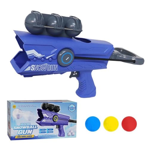 Generisch Schneekugel Kanone Spielzeug,Schneeball Macher,Winter Schnee Ball Shooter,Schneeball Kämpfe Spielzeug für Kinder Jungen Mädchen im Freien Spielen Schnee (Blau) von Generisch