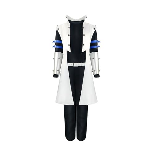 Generisch Seto Kaiba Cosplay Kostüm Komplettset Halloween Party Outfit Anzug,White-L von Generisch