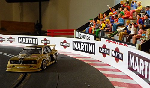 Generisch Slotcar LEITPLANKEN Bande 4cm x 200cm + Aufkleber für Carrera DIGITAL von Generisch