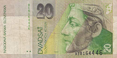 Generisch Slowakei Pick-Nr: 20a gebraucht (III) 1993 20 Korun (Banknoten für Sammler) von Generisch