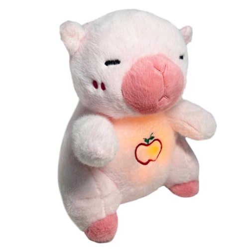 Generisch Snuggle Plush Breathing Capybara, Soothing Stuffed Plush Toy, Soft Cotton Comfort, Music Light Feature, Relaxing Companion Stress Relief, Ideal for Kids Adults Gift, 12.6 Inches von Generisch