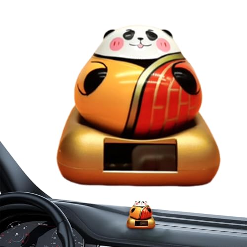 Generisch Solar Dashboard Doll, Solar-Powered Dancing Panda, (2.87x2.87x2.91 In) Built-In Solar Panel, Cute Auto Interior Decoration for Car, Desk, Bedroom, and Office von Generisch