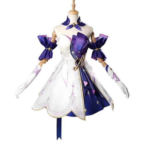 Generisch Spiel Robin Cosplay Kostüm Komplettset Halloween Cos Frauen Kleid Outfit,M,Purple von Generisch