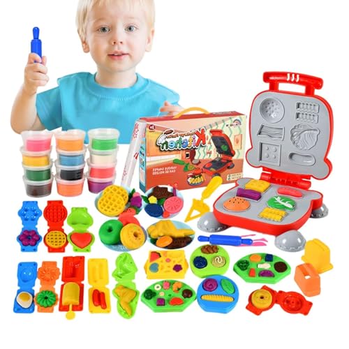 Generisch Spielteig-Kits | Spielen Sie Ton für Kinder,Knetmasse-Teig-Spielset, Farbteig-Nudel-Set zum Herstellen von Nudeln, Küchen-Spielset von Generisch