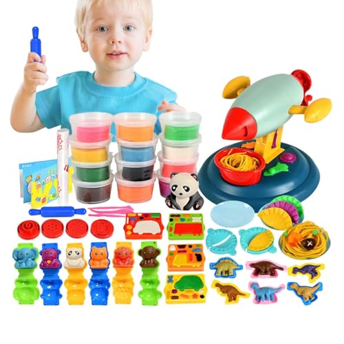 Generisch Spielteig-Kits | Spielen Sie Ton für Kinder - Knetmasse-Teig-Spielset, Farbteig-Nudel-Set zum Herstellen von Nudeln, Küchen-Spielset von Generisch