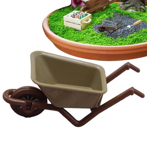 Generisch Spielzeug Schubkarre Figur | Schubkarre atur-Spielzeug - Cart Modelle Puppenhaus Simulation Schubkarren Gartenwagen für Blumentopf von Generisch