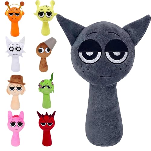 Generisch Sprunki Kuscheltier | 20cm Sprunki Plüsch Puppen | Horror Musikspiel Sprunki Charaktere Plüschtier | Sprunki Plushie Plüschfigur Stofftier Home Deko Fans (1/9er-Pack) von Generisch