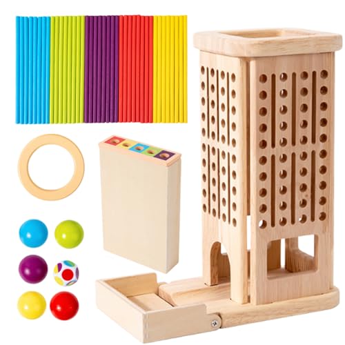 Generisch Stapelspiel Mit Stäbchen - Buntes Holzspielzeug Mit Geschicklichkeitsspiel | Buntes Lernbrett Aktivitätsspiel Für Kleinkinder, Vorschule & Familienspiele Generisch Stapelspiel Mit Stäbchen - Buntes Holzspielzeug Mit Geschicklichkeitsspiel | Buntes Lernbrett Aktivitätsspiel Für Kleinkinder, Vorschule & Familienspiele von Generisch