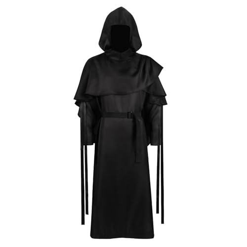 Generisch Steampunk Herren Jacke mit Kapuze Mittelalter Mantel Herren Halloween Kostüm Renaissance Kleidung Vintage Frack Jacke Karneval Party Cosplay Outfits Generisch Steampunk Herren Jacke mit Kapuze Mittelalter Mantel Herren Halloween Kostüm Renaissance Kleidung Vintage Frack Jacke Karneval Party Cosplay Outfits von Generisch