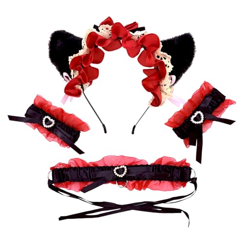 Generisch Stirnbandkatze Ohren, Katzenohren Haarband für Mädchen - Katzenohren Kopfstück mit Glocken | Cosplay -Haarband für Halloween, Weihnachten, Nachtclubs, Valentinstag Generisch Stirnbandkatze Ohren, Katzenohren Haarband für Mädchen - Katzenohren Kopfstück mit Glocken | Cosplay -Haarband für Halloween, Weihnachten, Nachtclubs, Valentinstag von Generisch