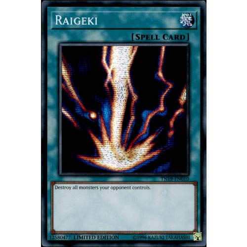 Generisch TN19-EN010 Limited Ed Raigeki Prismatic Secret Rare Card 2019 Mega Pack Tin Yu-Gi-Oh Single Card von YGO