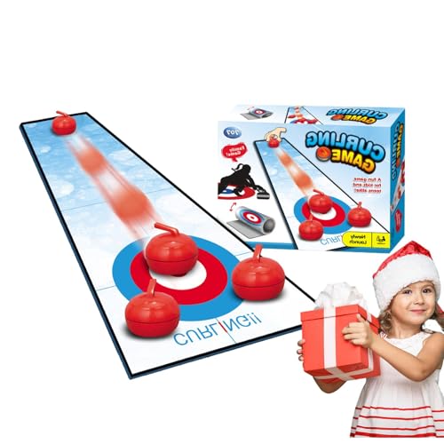 Generisch Tisch-Curling, Tisch-Bowling,Tisch-Bowlingspiel | Kleines Indoor-Desktop-Golfspiel, lehrreiches Tisch-Bowlingspiel für Kinder und Erwachsene von Generisch