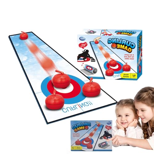 Generisch Tisch-Curling, Tisch-Bowling | Kleines Tabletop-Golfspiel - Tragbares Indoor-Tisch-Golfspiel für Kinder und Erwachsene, Tisch-Shuffleboard-Spiel für Partys von Generisch