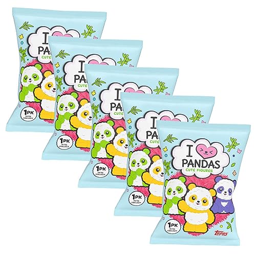 Generisch Topps Koalas Pandas Bunnies Figur - I Love Koalas Pandas Bunnies Sammelfigur - Auswahl (5 Tüten Pandas) von Generisch