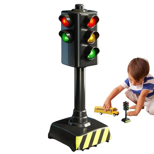 Generisch Traffic Light Toy, Small Crosswalk Signal Lights Sounds, 4.92x1.57in Stop Light Model, Safety Traffic Indicator, Educational Playset for Kids, Boys, Fun Birthday Gift, Learning von Generisch