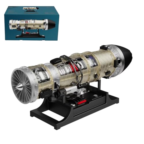 Generisch Turbofan Motor Modell, 1:10 Metall Doppelrotor Flugzeugtriebwerk ，DIY-Bausatz (600+ PCS) ，Wissenschaftliches Bildungsprojekt für Erwachsene, Geschenk für Luftfahrt-Enthusiasten von Generisch