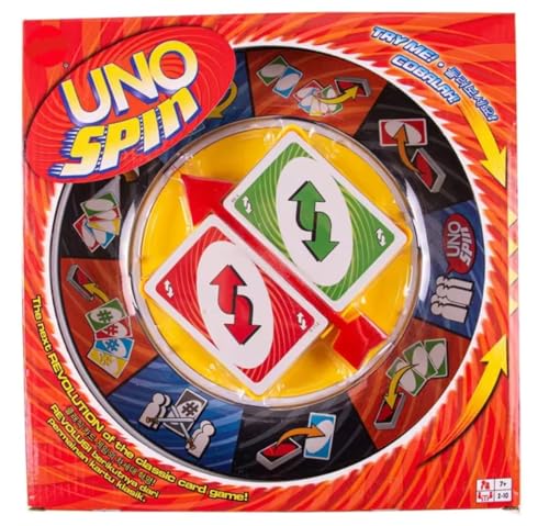 Generisch UNO Spin, Kartenspiel mit Drehscheibe, Familien-Brettspiel für 2-10 Spieler, ab 7 Jahre von Generisch