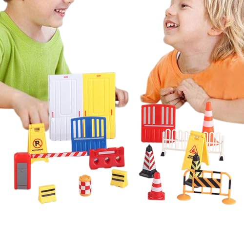 Generisch Verkehrszeichen-Spielzeug, 17 X Verkehrskegel-zebrastreifen-signalspielzeug, Verkehrskegel-Zebrastreifen-Signalspielzeug, Verkehrssignal-Lernspielzeug Für Kinder von Generisch