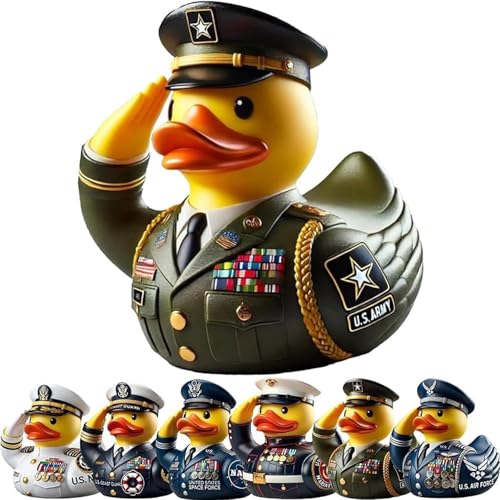 Generisch Veteranen-Tribut-Ente, Veteranen-Gedenk-Ente, Militär-Tribut-Ente, Marine-Gedenk-Ente, Militär-Gedenk-Enten, Enten-Gedenk-Ornament, Uniform-Armee-Gummi-Enten-Partygeschenke (B) von Generisch