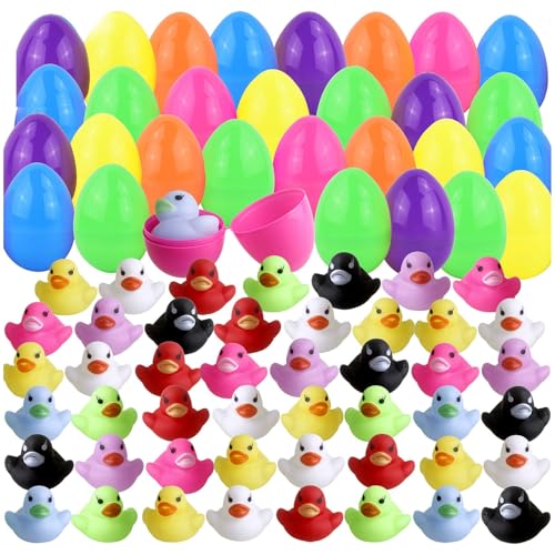 Generisch Vorgefüllte Ostereier Gefüllt Mit Enten-Spielzeug, Vorgefüllte Ostereier Mit Langsam Aufsteigendem Squishy Duck Spielzeug, Zufall, Ostereiersuche, Korbfüller, Party Favors von Generisch