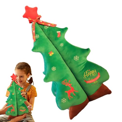 Generisch Weihnachtsbaum-Stoffpuppe,Plüsch-Weihnachtsbaumpuppen,Cartoon gefüllte Plüsch-Weihnachtsbaumpuppe - Plüschdekoration in leuchtenden Farben für Kinderwagen, Bett, Sofa, Auto und Balkon von Generisch