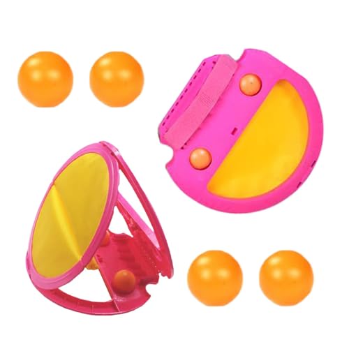 Generisch Wurf-Fangball-Spiel, Schläger-Taschen-Fangspiel,Schlägertaschen-Outdoor-Fangspielzeug mit 4 Bällen - Interaktives Ball- und Fangspiel, Hinterhof-Strandspielzeug für Kinder von Generisch