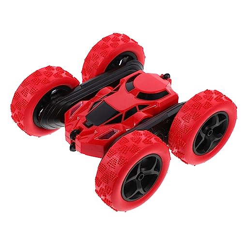 Generisch doppelseitiges Stuntauto gummireifen Stunt car Stunt-Auto RC Auto Stunt Autos spezielles Stuntauto kreatives Stuntauto Offroad- Kinderauto Plastik rot von Generisch