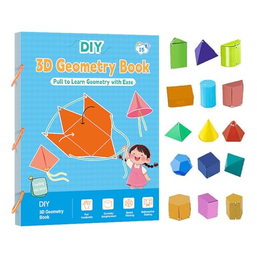 Geometrie-Lernbuch – 3D-Geometrie-Lernbuch für Kinder mit gewebter Schnur, Mathematikstudium, Lehrbuch zur Verbesserung der räumlichen Vorstellungskraft für 5–12 Jahre alte Mädchen Schüler Geometrie-Lernbuch – 3D-Geometrie-Lernbuch für Kinder mit gewebter Schnur, Mathematikstudium, Lehrbuch zur Verbesserung der räumlichen Vorstellungskraft für 5–12 Jahre alte Mädchen Schüler von Generisch