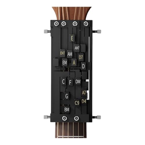 Gitarrenhilfe, unterstütztes Werkzeug, Gitarren-Lernteile mit Gitarrendiagramm, Lehr-Übungshilfe, Gitarren-Lernsystem für Freunde, BZa337 (Schwarz, 15,5 x 8,8 x 6 cm) von Generisch