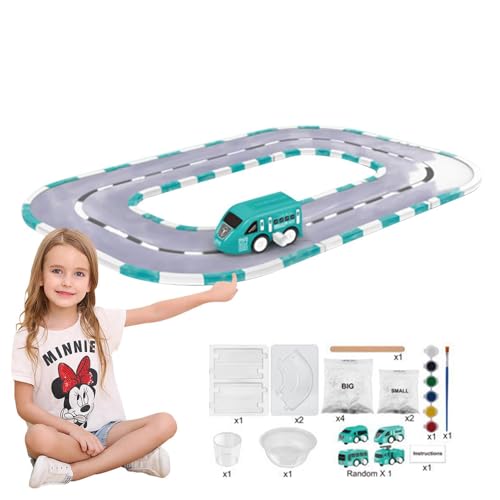 Gleis-Malspielzeug,Gleis-Malspielzeug - Track Toys Malset Zusammenbau,-Montage von Schienenspielzeug, pädagogisches Schienenset für Kindertag, Weihnachten, Geburtstag von Generisch