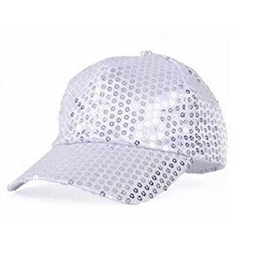 Glitzer Hut Baseball Partyhüte für Damen und Herren, Baseball Cap mit Pailletten, Glitzerhut Pailletten Baseballkappe Erwachsene Unisex Pailletten Hut für Karneval Mottoparty Disco Verkleidung Hip Hop von Generisch