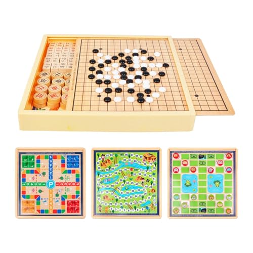 Go-Brettspiel – Reise-Go-Spielset | Go-Spielbrett Mit Go-Spielsteinen, Militärschach, Bestienschach, Abenteuerschlangenschach, Schachbrett Für Kinder Und Erwachsene Verbessern Die Kreativität Und Denk von Generisch