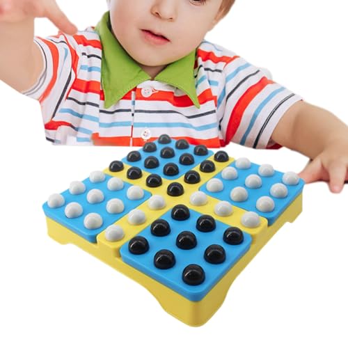 Go-Spielset, Go-Spielbrett - Drehbares Schach-Gomoku-Spielzeug - Kinder-Go-Spielfiguren-Brettset, Party-Gobang-Spieleset, interaktives Brettspiel-Lernen für Kinder ab 8 Jahren von Generisch