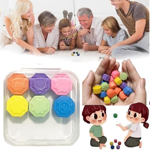 Gonggi Gonggi Korean Game Gonggi Stones Traditionelles Koreanisches Spiel, Gonggi Jack Stone Pebbles Set - Klassischer Hand-Auge-Koordinationsspaß, Lernspielzeug FüR Kinder, Familienaktivität (6pc) von Generisch